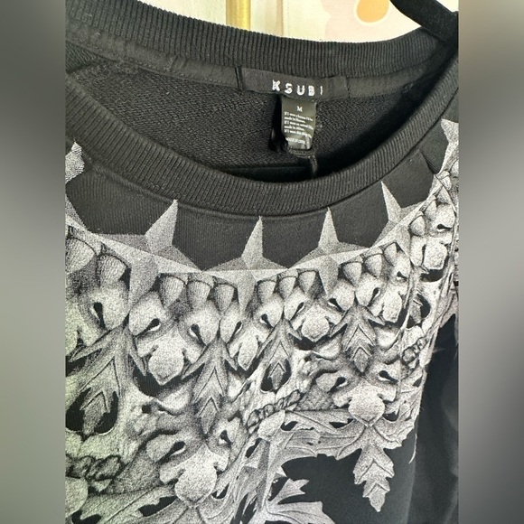 NWT - KSUBI Cult Crest Raglan Sweatshirt - Picture 3 of 5